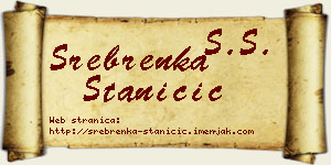 Srebrenka Staničić vizit kartica